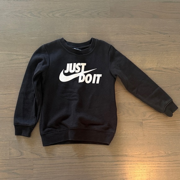Nike Kids Black 'Just Do It' Sweatshirt - Picture 1 of 3